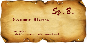 Szammer Bianka névjegykártya