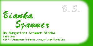 bianka szammer business card